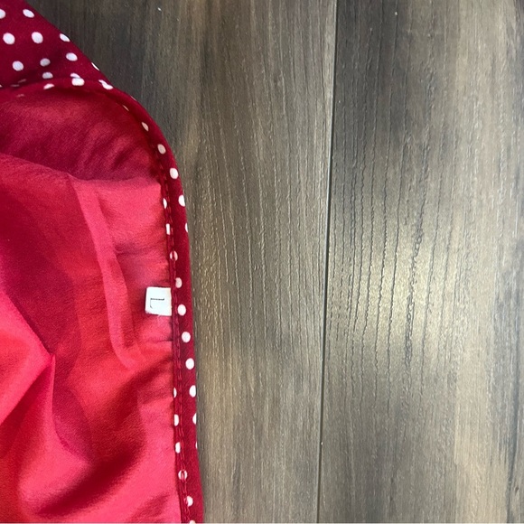 Red A-line V-neck Raglan Dress - Picture 4 of 5